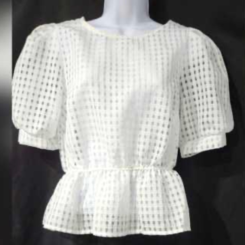 Mele E Pere white see through blouse woman’s large